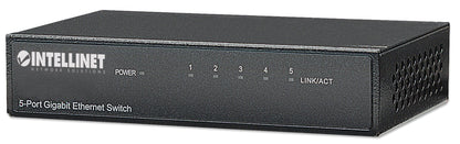 Intellinet 530378 5-Port Gigabit Ethernet Switch, Desktop Size, Metal Housing, IEEE 802.3az (Energy Efficient Ethernet) 5 Port Gigabit Desktop