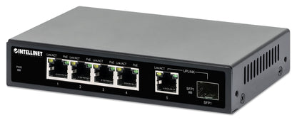Intellinet 5-Port Gigabit Ethernet PoE+ Switch mit SFP-Port