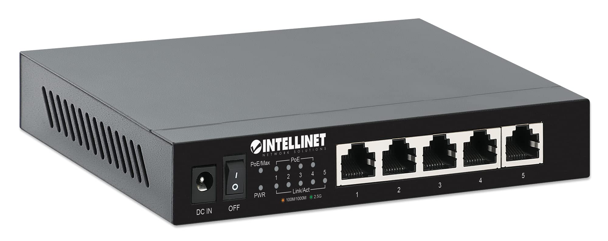 Intellinet 561921 Ethernet Switch Poe+ 5 Anschlüsse 2.5G Schwarz