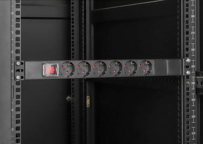 INTELLINET Steckdosenleiste 6fach 2m Kabel 1HE Net