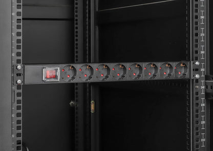 INTELLINET Steckdosenleiste 8fach 2m Kabel 1HE Net