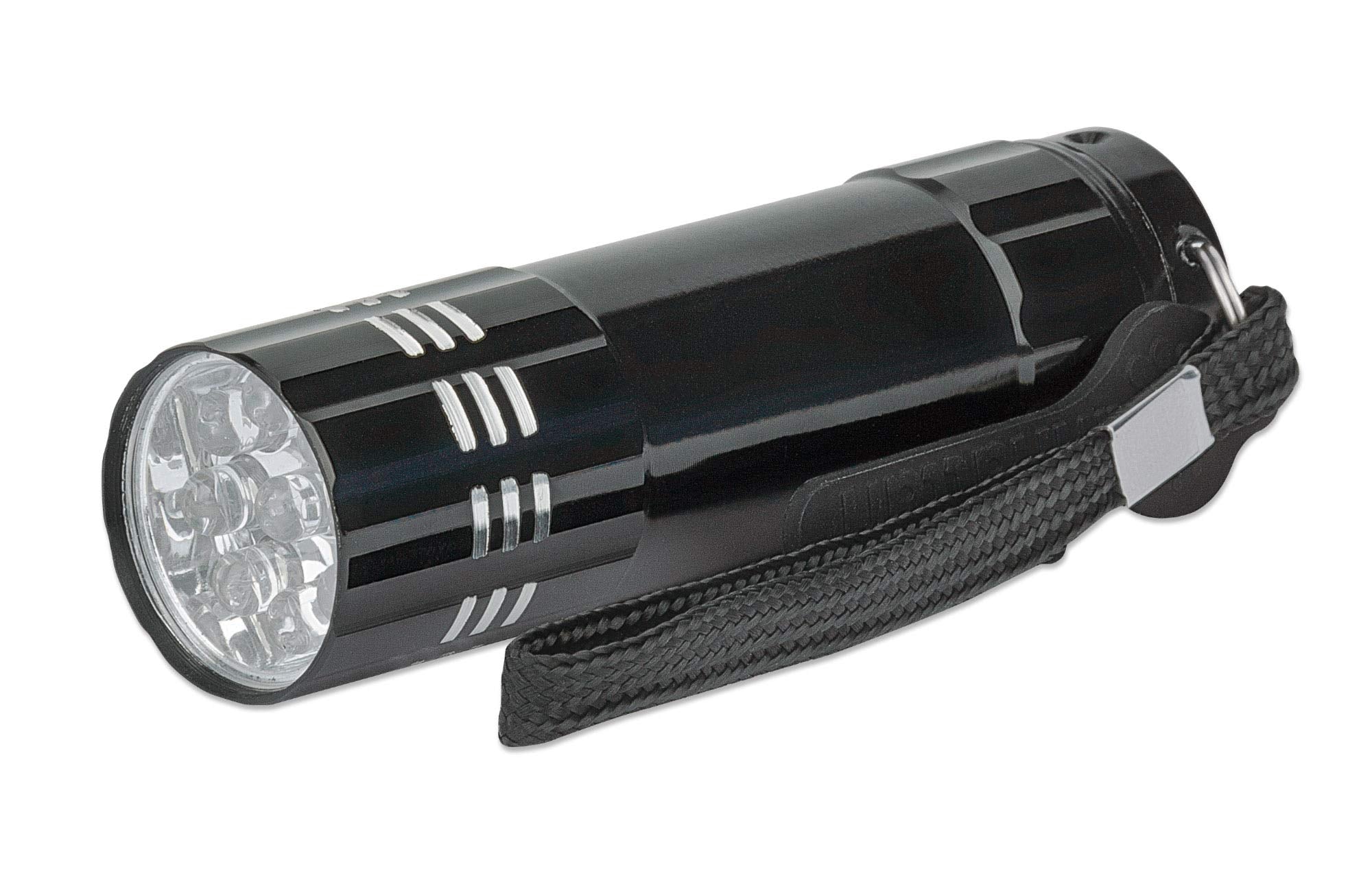 Manhattan-Products LED Taschenlampe mit Schlaufe - Aluminium Taschenlampe inkl. 3 AAA-Batterien, Kompakt, Outdoor, Handtasche, 45 Lumen - Schwarz, 960311