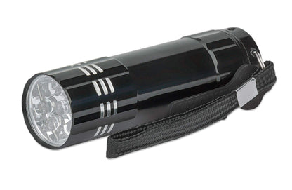 Manhattan-Products LED Taschenlampe mit Schlaufe - Aluminium Taschenlampe inkl. 3 AAA-Batterien, Kompakt, Outdoor, Handtasche, 45 Lumen - Schwarz, 960311