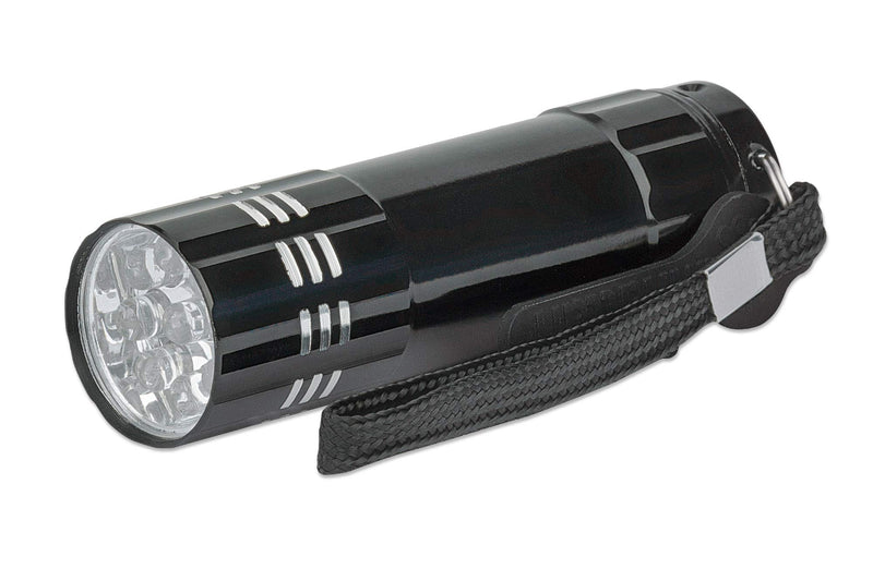 Manhattan-Products LED Taschenlampe mit Schlaufe - Aluminium Taschenlampe inkl. 3 AAA-Batterien, Kompakt, Outdoor, Handtasche, 45 Lumen - Schwarz, 960311