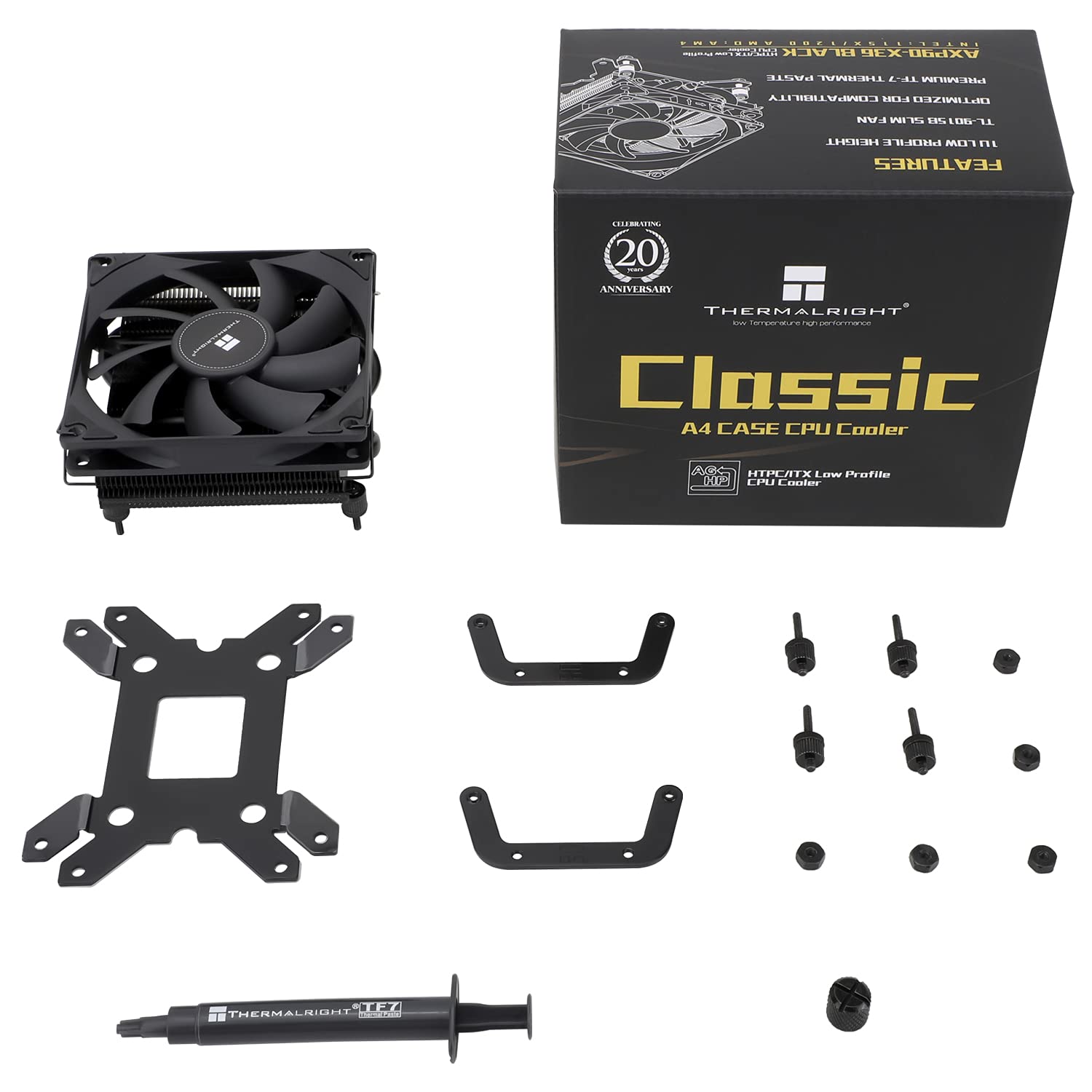 Thermalright AXP90-X36 Prozessor Luftkühlung 9,2 cm Schwarz