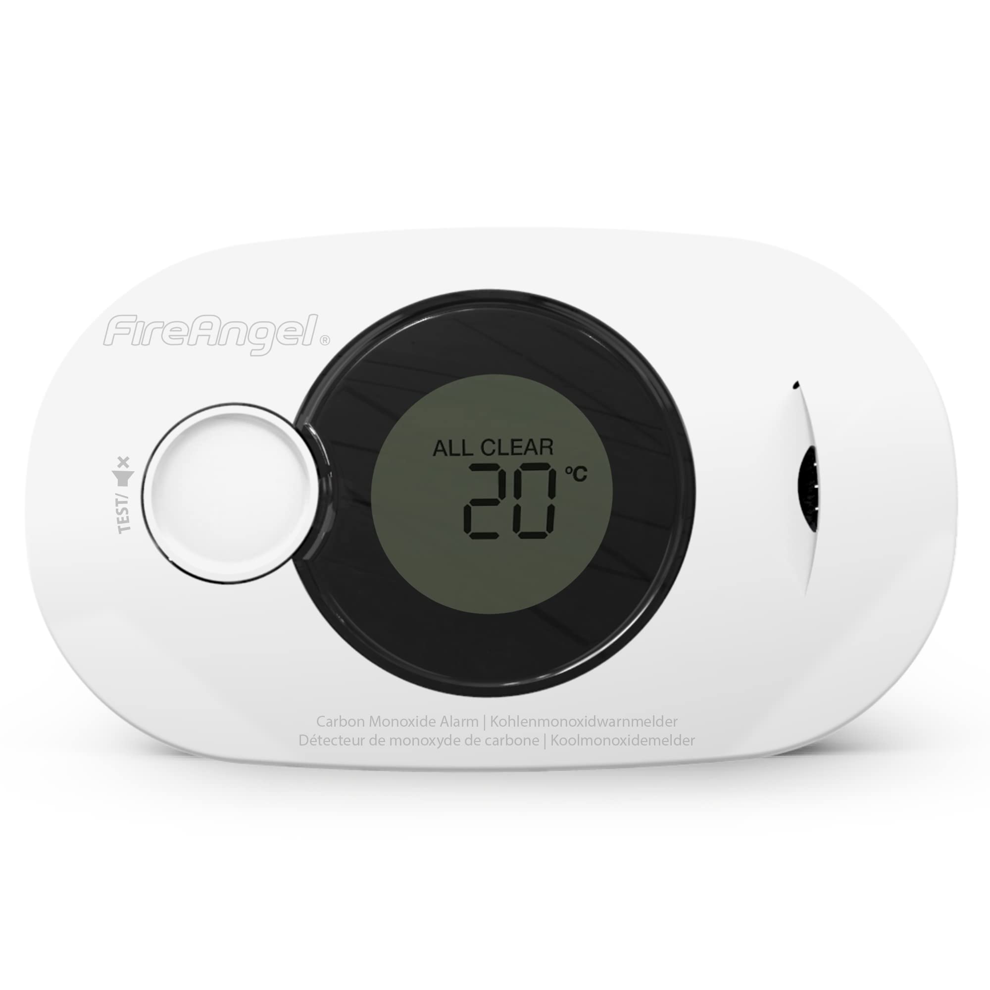 Fire Angel Carbon Monoxide Detector FA3322-EUX10, White