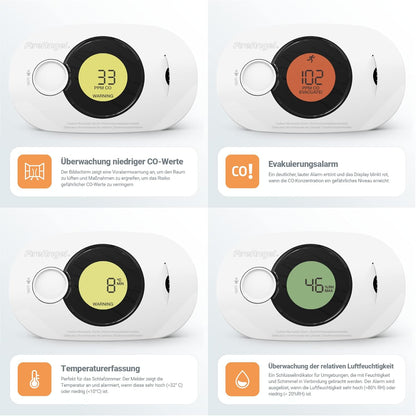 Fire Angel Carbon Monoxide Detector FA3322-EUX10, White