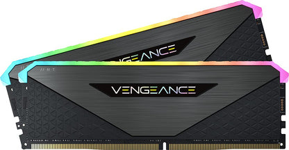 Corsair Vengeance RGB RT 64GB (2x32GB) DDR4 3600MHz C18 Desktop Memory (Dynamic RGB Lighting, Optimised for AMD 300/400/500 Series, Compatible with Intel 300/400/500 Series) Black 2 x 32GB