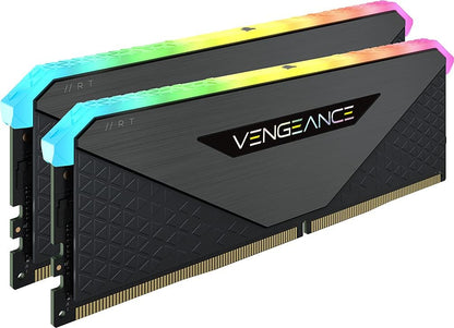 Corsair Vengeance RGB RT 64GB (2x32GB) DDR4 3600MHz C18 Desktop Memory (Dynamic RGB Lighting, Optimised for AMD 300/400/500 Series, Compatible with Intel 300/400/500 Series) Black 2 x 32GB