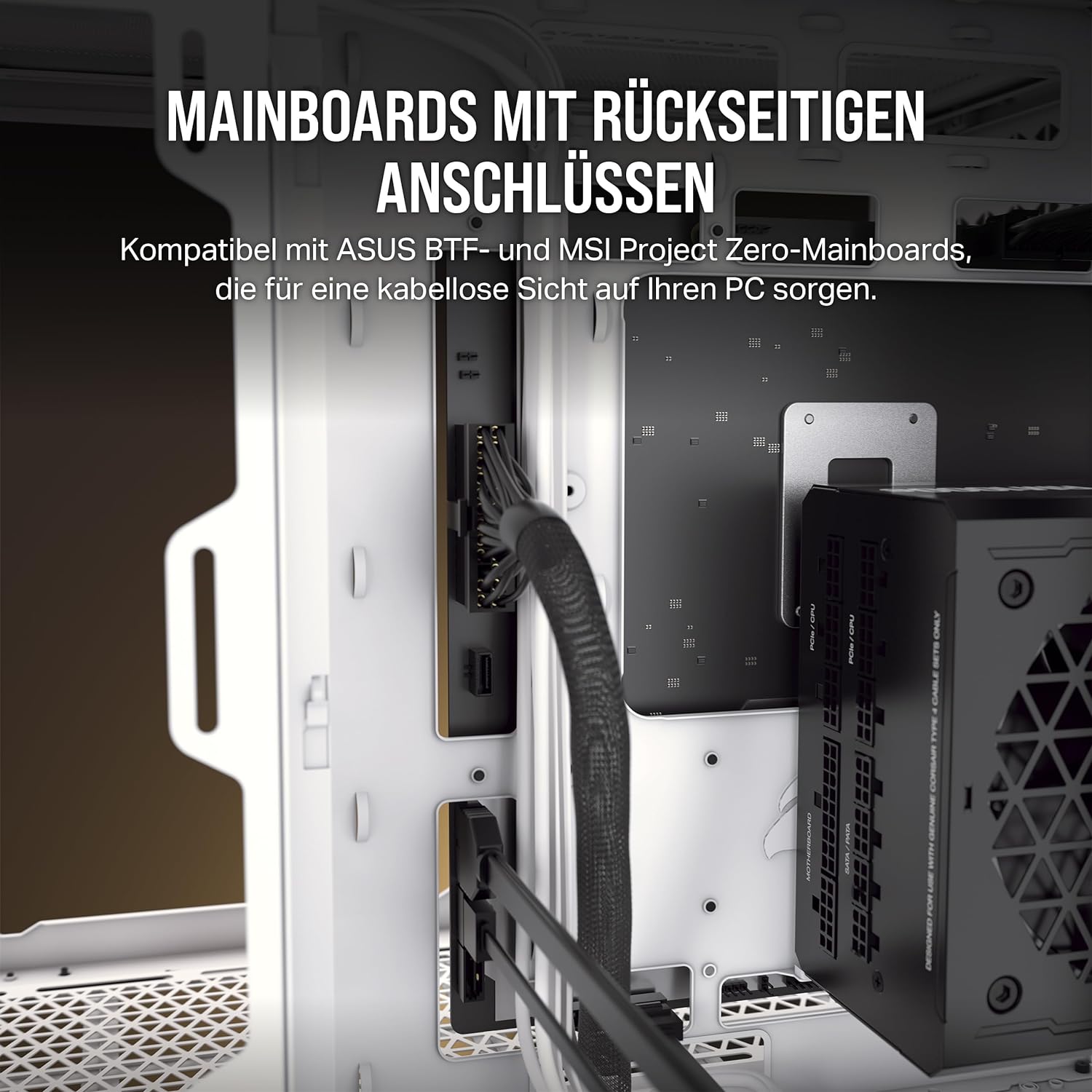 CORSAIR iCUE LINK 6500X RGB Mid-Tower ATX-Doppelkammer-PC-Gehäuse – Panoramic Tempered Glass - Reverse Connection Motherboard Compatible -– 3x CORSAIR RX120 RGB-Lüfter im Lieferumfang Enthalten – Weiß iCUE LINK 6500X RGB Weiß