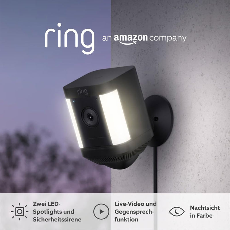 Amazon Ring Spotlight Cam Plus Plug-In Black