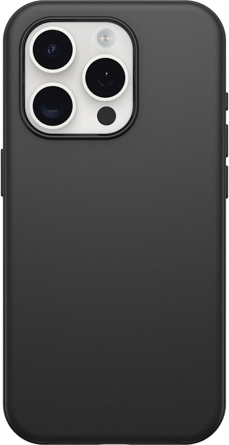 OtterBox Symmetry Case for iPhone 15 Pro, Shockproof, Drop proof, Protective Thin Case, 3x Tested to Military Standard, Black iPhone 15 Pro Black