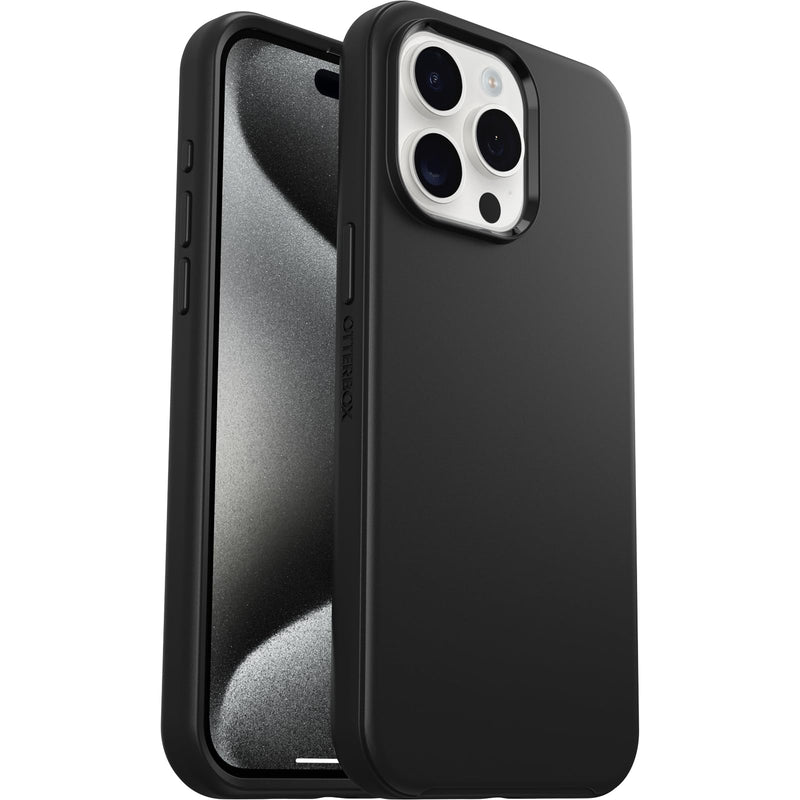 OtterBox Symmetry for MagSafe Case for iPhone 15 Pro Max, Shockproof, Drop proof, Protective Thin Case, 3x Tested to Military Standard, Black iPhone 15 Pro Max Black