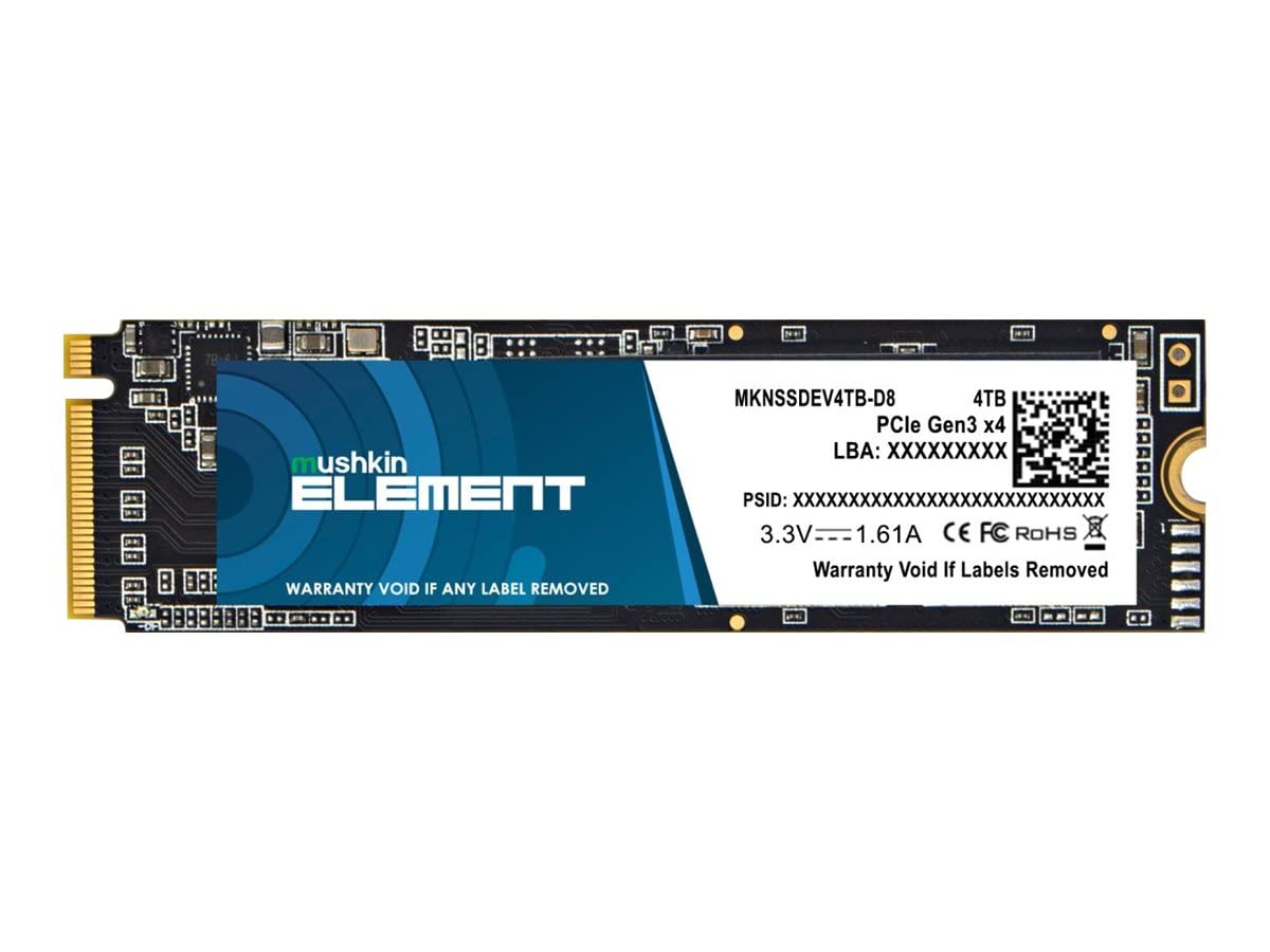 MUSHKIN SSD Element M.2 4TB PCIe Gen3x4 NVME