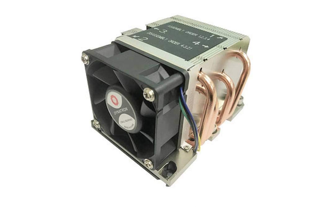 DYNATRON A 2637 Intel CPU Cooler 2U B5 LGA3647 Slim 56 x 95 mm Aluminium Cooling Body Heatpipes Active with PWMundbiszu205WTDP