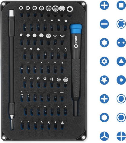 iFixit Pro Tech Toolkit, Werkzeug-Set mit Öffnungs-Werkzeug & Präzisions-Schraubendreher und 64 Bits (4 mm), zur Reparatur von Smartphone, Laptop & Co