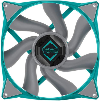 Iceberg Thermal IceGALE Xtra 140 mm PWM Kugellager Hochleistungs-Gehäuselüfter 2er-Pack, Blaugrün 2er Pack Blaugrün
