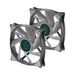 Iceberg Thermal IceGALE Xtra 140 mm PWM Kugellager Hochleistungs-Gehäuselüfter, Grau (2er Pack)