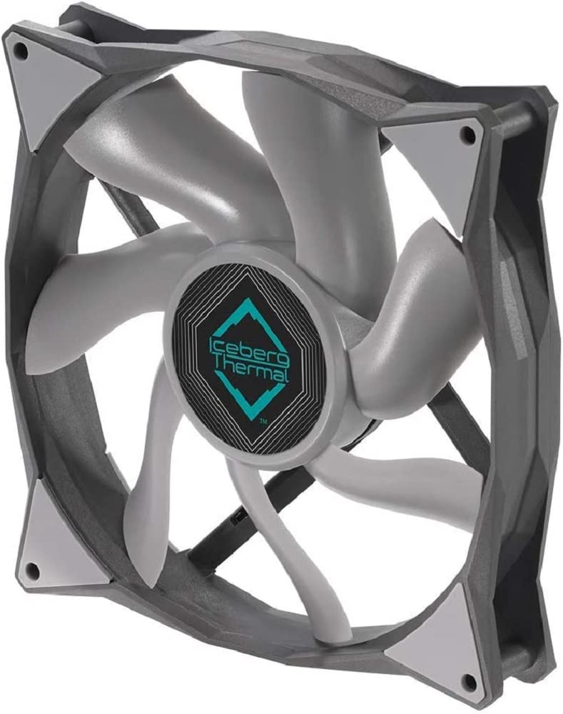 Iceberg Thermal IceGALE Xtra 140 mm PWM Kugellager Hochleistungs-Gehäuselüfter, Grau (2er Pack)