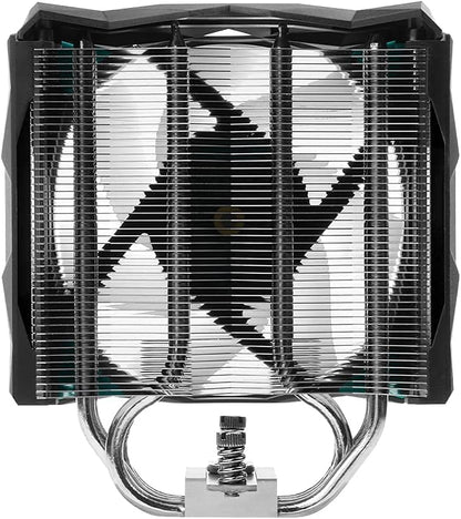 Iceberg Thermal IceSLEET G4 OC CPU Air Cooler 4 vernickelte Heatpipes mit ARGB 120 mm PWM Lüfter für Intel und AMD (schwarz) OC (Schwarz)