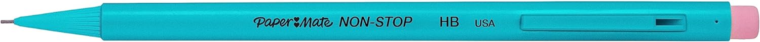 Paper Mate Non-Stop Mechanical Pencil | 0.7mm with Shock-Absorbing Tip | HB #2 | Assorted Barrel Colours | 10 Count Assorted Neon Barrel Colours 1 count (Pack of 10)