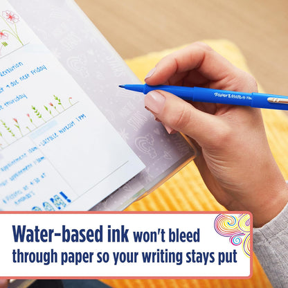 Paper Mate Flair rotuladores | punta mediana (0,7 mm) | azul marino | caja de 12
