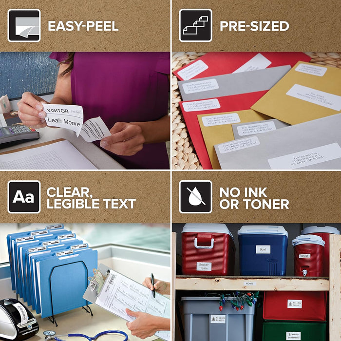 DYMO LW Durable Industrial Labels for LabelWriter Label Printers, White Poly, 25 x 25 mm, 2 Rolls of 850 (1933083