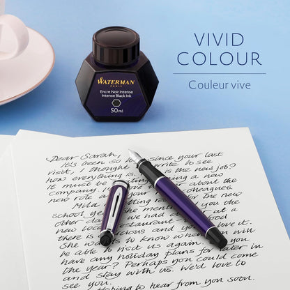 Waterman Fountain Pen Ink | Intense Black | 50ml Bottle