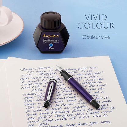 Waterman Fountain Pen Ink | Mysterious Blue | 50ml Bottle