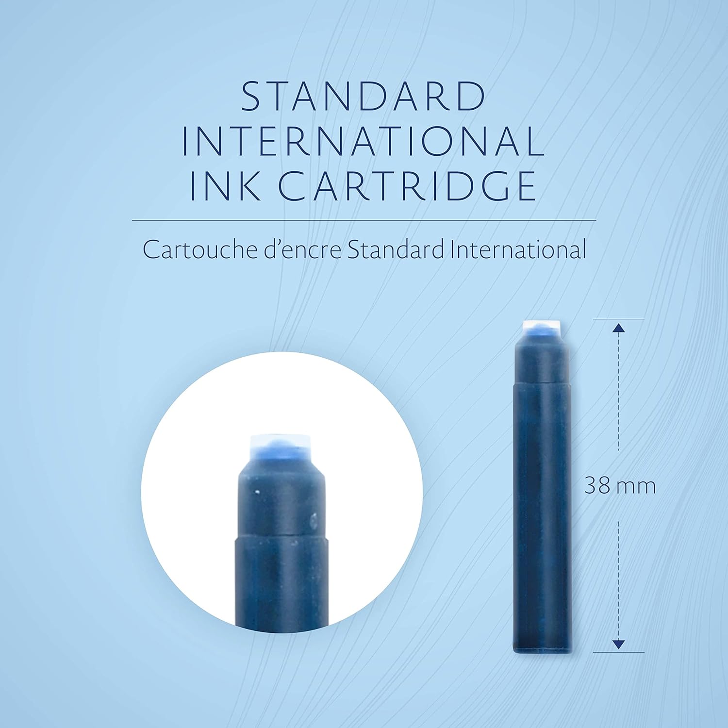Waterman Fountain Pen Refill Ink Cartridges | Standard International (Short) | Serenity Blue |