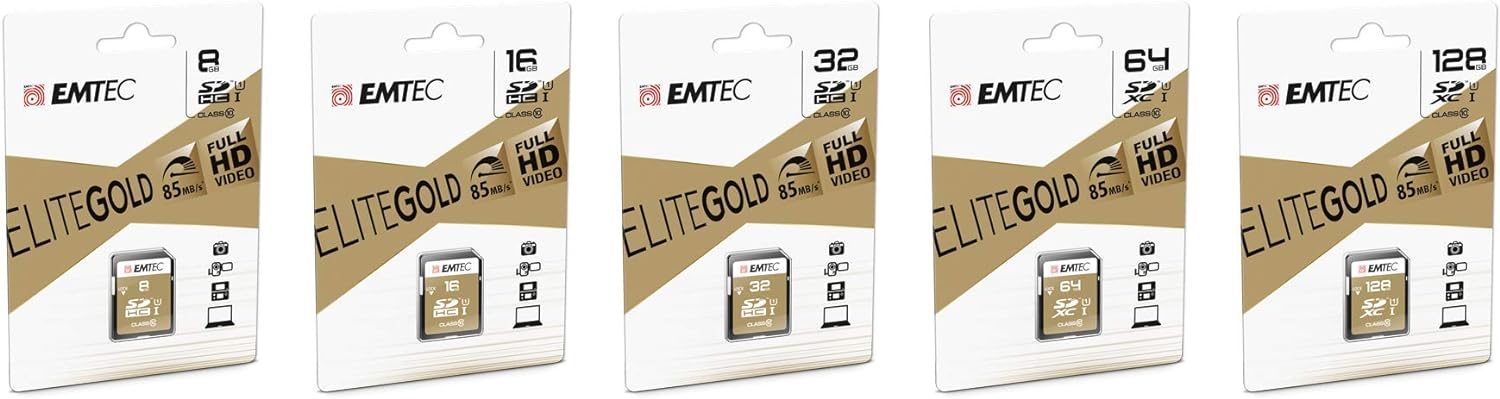 EMTEC SD Card 16GB SDHC (CLASS10) Gold + Kartenbl