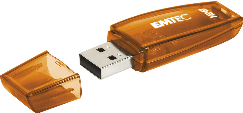 Emtec C410 USB Flash Drive 128 GB USB Type-A 2.0 Orange – USB Flash Drives (128 GB, USB Type-A, 2.0, Cap, Orange