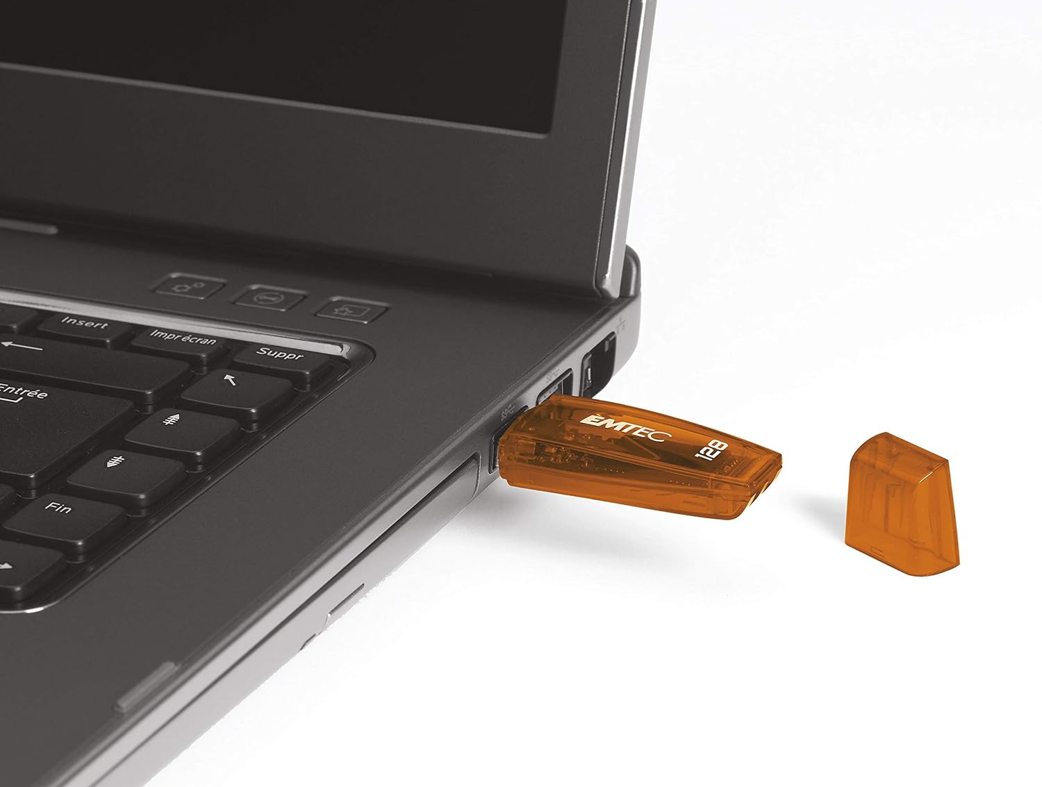 Emtec C410 USB Flash Drive 128 GB USB Type-A 2.0 Orange – USB Flash Drives (128 GB, USB Type-A, 2.0, Cap, Orange
