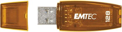 Emtec C410 USB Flash Drive 128 GB USB Type-A 2.0 Orange – USB Flash Drives (128 GB, USB Type-A, 2.0, Cap, Orange