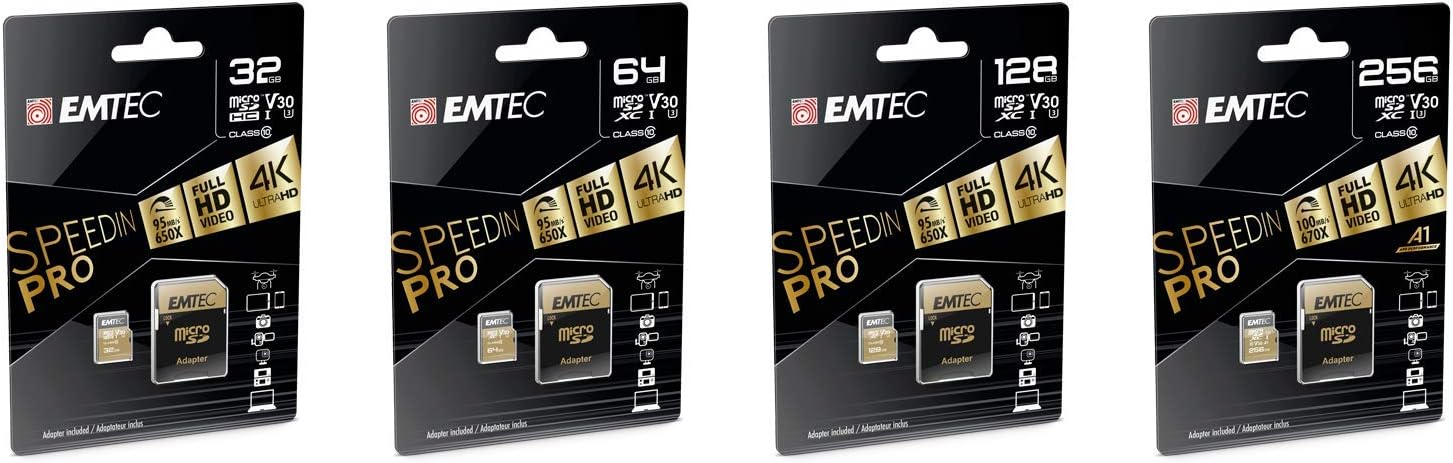Emtec microSDXC 64GB Class10 Speedin 64GB MicroSDXC Class 10 Speicherkarte - Speicherkarten (MicroSDXC, Schwarz, Braun, Class 10