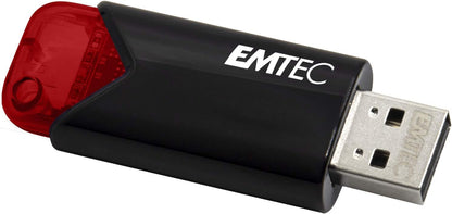 Emtec ECMMDD USB 3.0 (3.2) Click Easy B110 Flash Drive 256 GB External Storage 20 Mb/S Reading, 10 Mb/S Writing, Click Easy - 21 x 57 x 12 Mm, Red 256GB1. 13