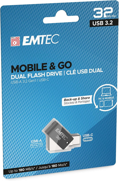 EMTEC USB-Stick 32 GB T260 USB3.2 -> TypC micro-