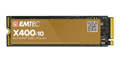 Emtec ECSSD4TX410 interne SSD 4TB 7400/7000MB/sek. X400-10 NVMe PCIe Gen. 4 M.2 - ECSSD4TX410