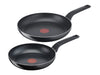 Tefal B55590 Easy Cook & Clean 2-Piece pan Set | consisting of pan 24/28 cm | Non-Stick Coating | Safe | Thermal Signal | Diffusion pan Bottom | Healthy Cooking | Black Pan set 24/28 cm
