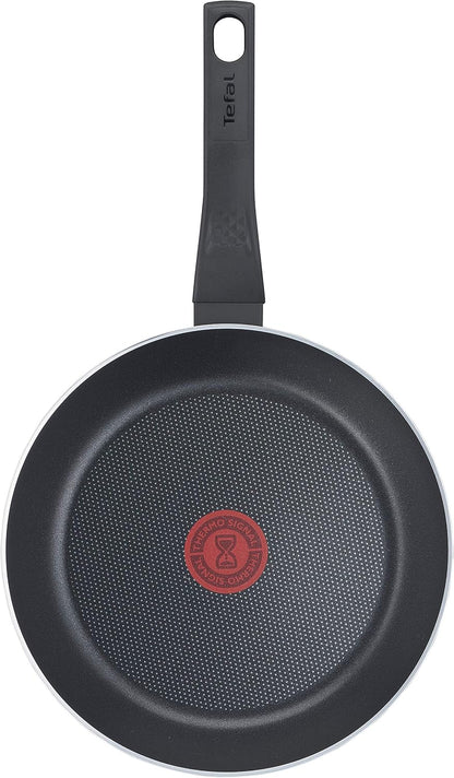 Tefal B55590 Easy Cook & Clean 2-Piece pan Set | consisting of pan 24/28 cm | Non-Stick Coating | Safe | Thermal Signal | Diffusion pan Bottom | Healthy Cooking | Black Pan set 24/28 cm