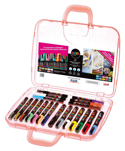 uni-Ball 186817 POSCA Classic Painting Pen Case with 20 Pens