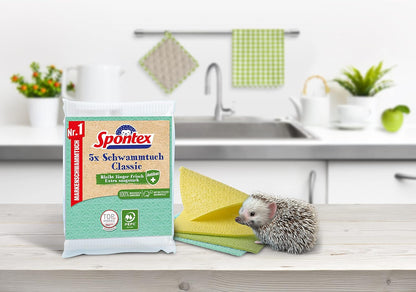 Spontex Schwammtuch Classic, 5 Stück Schwammtuch Classic 5er Pack