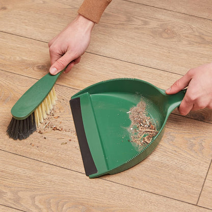 Spontex Eco Green Handfeger Set aus 100% recycelten Materialien, 2 Arten von Borsten, effiziente und schnelle Reinigung, 1 Set