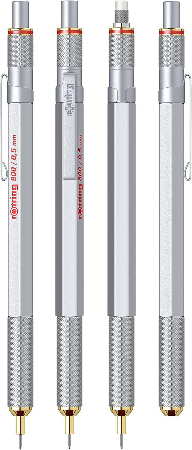 rOtring 800 Mechanical Pencil | 0.5 mm | Silver Metal Barrel