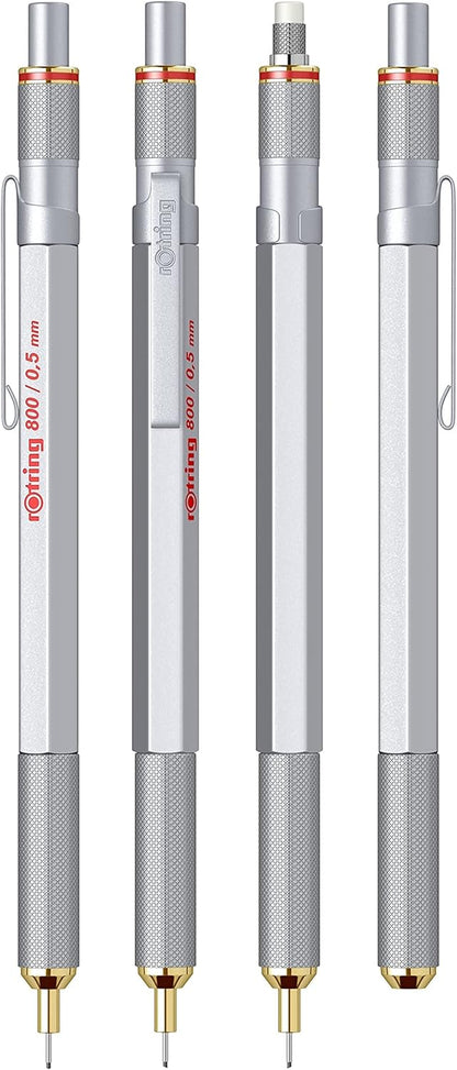 rOtring 800 Mechanical Pencil | 0.5 mm | Silver Metal Barrel