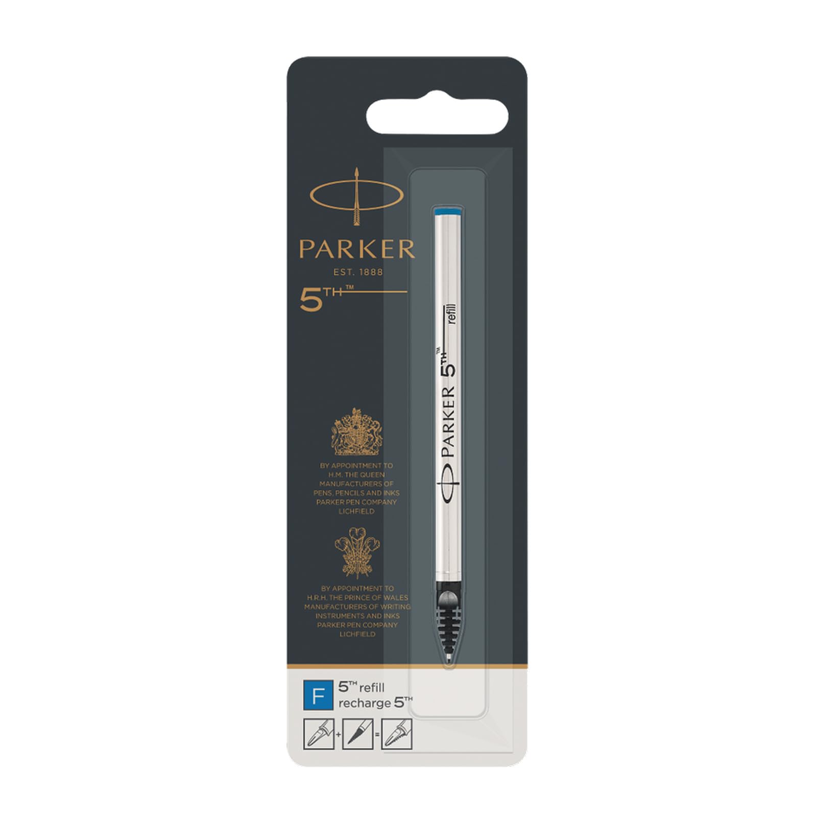 Parker 5th Technology Pen Ink Refill Fine Point Blue Ink 1 Count