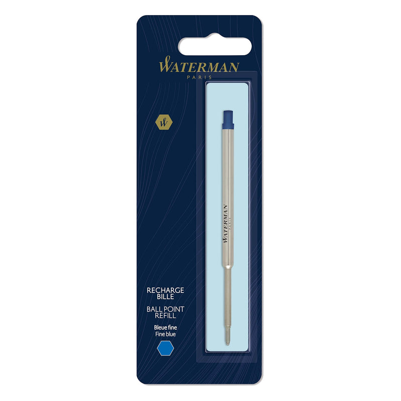 Waterman Ballpoint Pen Refill | Fine Point | Blue Ink | 1 Count