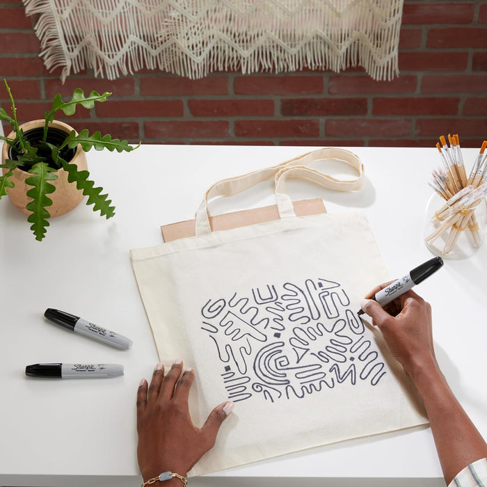 Sharpie Permanent Markers | Chisel Tip | Black | 2 Count