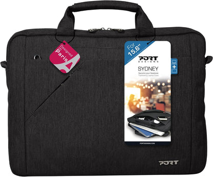 Port Designs Sydney Top Loading Shoulder Bag Case for 15/16-Inch Laptops with Smartphone Tech Accessories Pocket and Adjustable Shoulder Strap