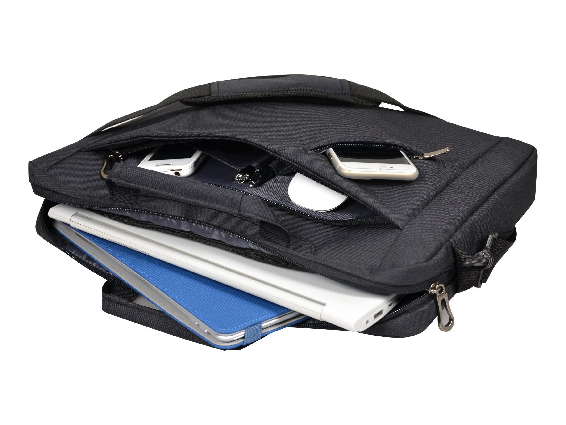 Port Designs Sydney Top Loading Shoulder Bag Case for 15/16-Inch Laptops with Smartphone Tech Accessories Pocket and Adjustable Shoulder Strap